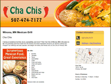 Tablet Screenshot of chachismexicangrill.com